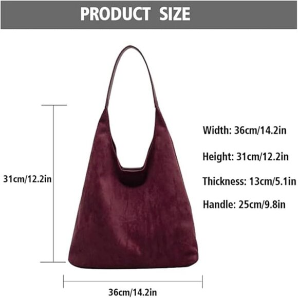 Elegant Burgundy Tote Bag - Picture 7 of 7